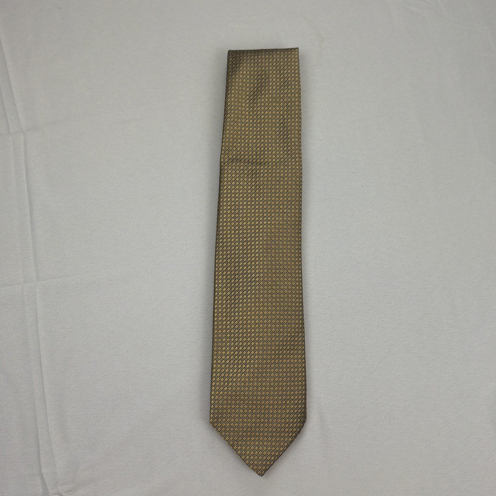 Cremieux Limited Edition Men's Tie 100% Silk Gold / Made in Italy /59"x3.75"